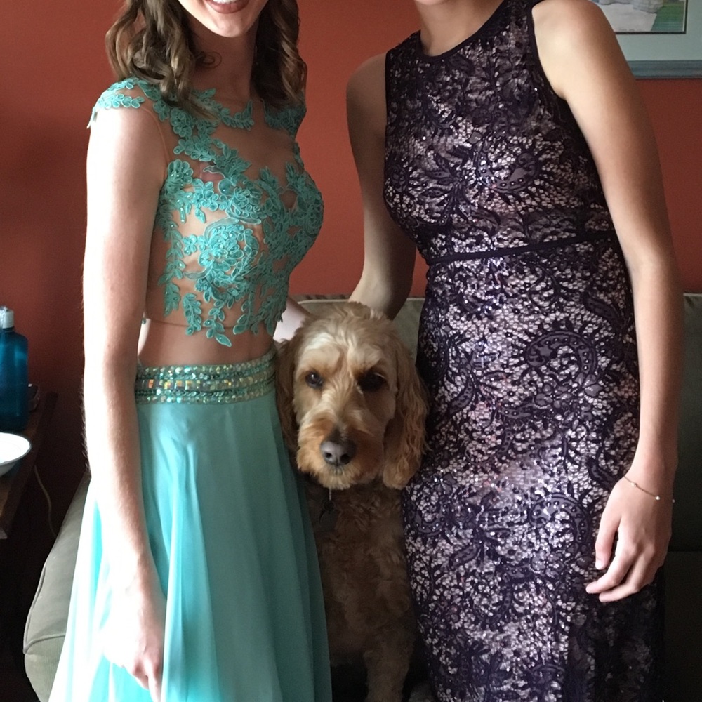 Teal Prom dress
